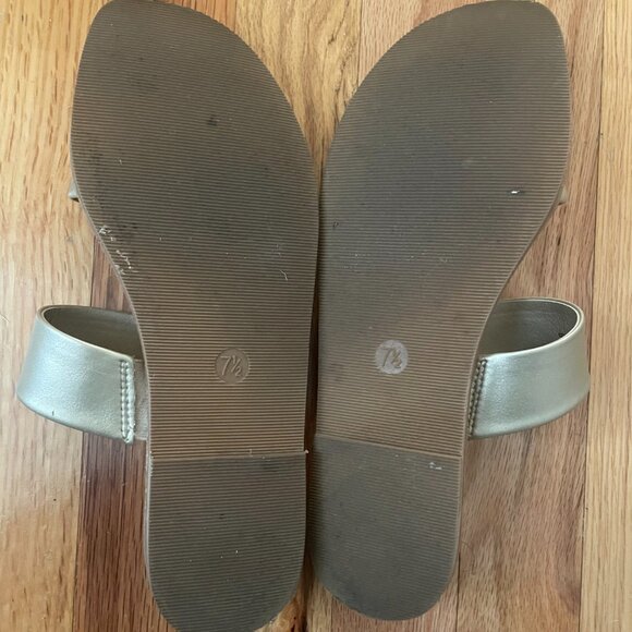 Target Gold/Brown Dora Footbed Sandals - Picture 3 of 4